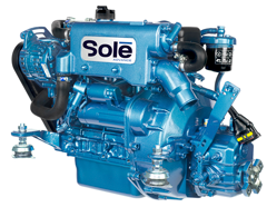 Sol&eacute; Scheepsdieselmotor Mini 29 met Technodrive keerkoppeling TMC40L, R=2.00:1 - 9022025 - 9022025