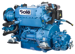 Sol&eacute; Scheepsdieselmotor Mini 55 TURBO met Technodrive keerkoppeling TMC260, R=2.47:1 - 9022201 1 - 9022201