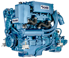 Sol&eacute; Scheepsdieselmotor SDZ 165 TURBO & intercooler, met Technodrive keerkoppeling TM170, R=2.04:1 - 9022250 3 - 9022250