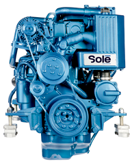 Sol&eacute; Scheepsdieselmotor SDZ 165 TURBO & intercooler, met Technodrive keerkoppeling TM880A, R=2.60:1 - 9022254 3 - 9022254