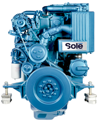 Sol&eacute; Scheepsdieselmotor SDZ 280 TURBO & intercooler, met Technodrive keerkoppeling TM265A, R=2.30:1 - 9022287 3 - 9022287