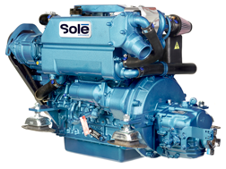 Sol&eacute; Scheepsmotor SK-60 met Technodrive keerkoppeling TM345, R=2.47:1 - 9022350 1 - 9022350