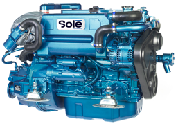 Sol&eacute; SM-82 scheepsmotor met hydraulische keerkoppeling