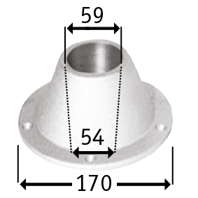 Aluminium bladsteun voor afneembare tafelpoot - 9024205 2 1 - 9024205