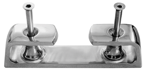 RVS Verhaalklamp met geleiderollen, afm. 40x205x55mm, lijn &Oslash;16-22mm - 9024285 - 9024285