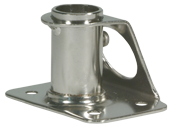 Niro Relingsfu&szlig; 90&deg;, Fu&szlig;platte L=65mm, B=70-90mm, &Oslash;25mm - 9042190 - 9042190