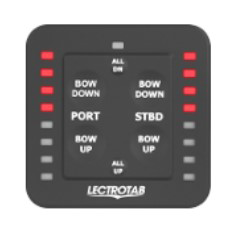 Bedienpaneel met trim tab Indicator, 12V en 24V, zwart - 90470002 - 90470002