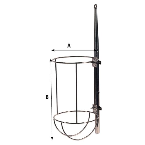 RVS Fenderhouder, recht model voor 1 fender, A=175mm, B=375mm (Comet 3) - 9048631 2 - 9048631