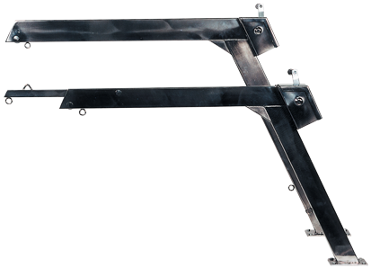 RVS Davit met touw, blok en winch, telescopische uitvoering, 120kg (prijs per stuk) - 9048901 - 9048901