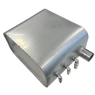 Brandstoftank RVS 50l, 700x200x350mm met gelaste fittings - 9050002 - 9050002