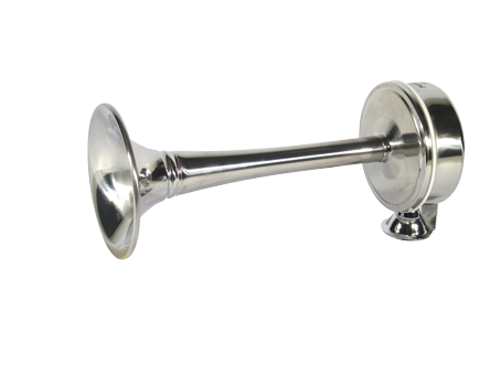 RVS elektromagnetische scheepshoorn type 'Duck', 1-tonig, 12V (114dB(A)-570Hz) - 905052 - 905052