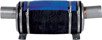 RVS waterlock/uitlaatdemper, slangaansluiting &Oslash;40mm, IN=0&deg;, UIT=0&deg;, 4l - 905241542 - 905241542