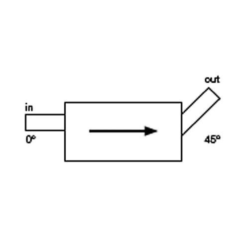 RVS waterlock/uitlaatdemper, slangaansluiting &Oslash;57mm, IN=0&deg;, UIT=45&deg;, 6l - 905241557 1 - 905241557