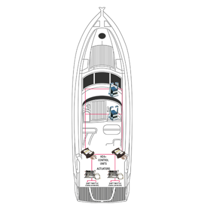 NHK MEC KE-4XG Motorbedieningssysteem inboard (SST), 1x motor/1x stuurstand - 9064631 - 9064631