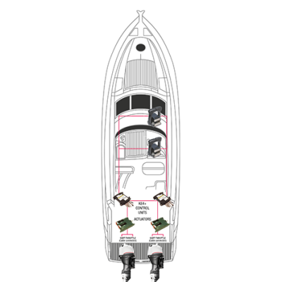 NHK MEC KE-4XG Motorbedieningssysteem outboard (PTT), 1x motor/1x stuurstand - 9064641 - 9064641