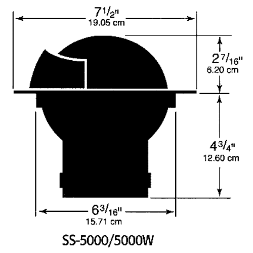 Ritchie Kompas model 'Supersport SS-5000', 12V, inbouwkompas, roos &Oslash;127mm/5&deg;, zwart - 9067022 1 - 9067022