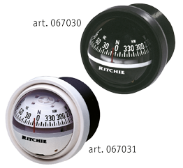 Ritchie Kompas model 'Explorer V-57W.2', 12V, dashboardkompas, roos &Oslash;69,9mm/5&deg;, wit - 9067031 2 - 9067031