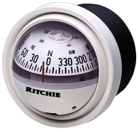 Ritchie Kompas model 'Explorer V-57W.2', 12V, dashboardkompas, roos &Oslash;69,9mm/5&deg;, wit - 9067031 - 9067031