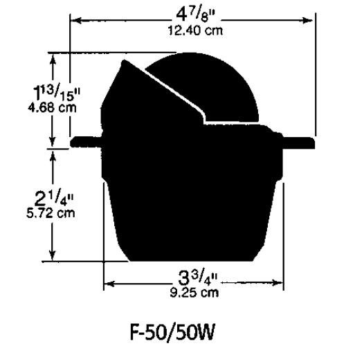 Ritchie Compass Model 'Explorer F-50w', 12v, Flush Mount Compass, Dial &Oslash;69,9mm/5&deg;, White - 9067040 1 - 9067040