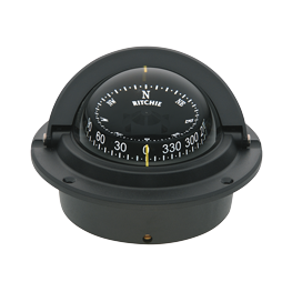 Ritchie Kompas model 'Voyager F-83', 12V, inbouwkompas, roos &Oslash;76,2mm/5&deg;, zwart (wheel mark) - 9067056 - 9067056