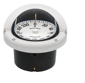 Ritchie Kompas model 'Helmsman', HF-742W, 12V, inbouwkompas, roos &Oslash;95mm/5&deg;, wit - 9067077 - 9067077