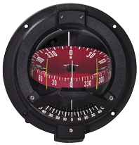 Ritchie Compass Model 'Navigator Bn-202', 12v, Bulkhead Mount Compass, Dial &Oslash;93,5mm/5&deg;, Black - 9067095 - 9067095