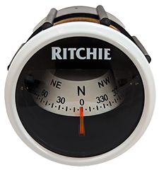 Ritchie Kompas model 'Ritchie Sport X-23WW', dashboardkompas, 12V, roos &Oslash;50,8mm/5&deg;, witte bezel - 9067116 1 - 9067116