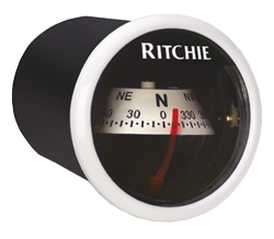Ritchie Kompas model 'Ritchie Sport X-23WW', dashboardkompas, 12V, roos &Oslash;50,8mm/5&deg;, witte bezel - 9067116 2 - 9067116