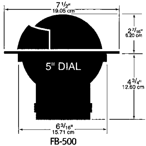 Ritchie Kompas model 'Globemaster SF-500', 12/24/32V, inbouw, &Oslash;127mm/2 of 5&deg;, zwart (zeil) - 9067366 1 - 9067366