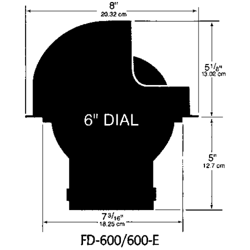 Ritchie Kompas model 'Globemaster FD-600-EB', 12/24/32V, inbouw, &Oslash;152,4mm/2 of 5&deg;, zwart (zeil) - 9067383 1 - 9067383