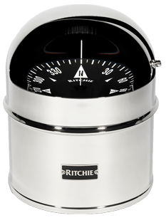 Ritchie Kompas model 'Globemaster D-615-P', 12/24/32V, opbouw, &Oslash;152,4mm/2 of 5&deg;, RVS (motor) - 9067395 - 9067395