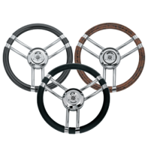 3-Spaaks stuurwiel 'model 22' RVS met Carbon-look rand, &Oslash;350mm, diepte 60mm - 9068710 2 - 9068710