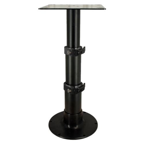 Springfield Aluminium tafelpoot Tristar Zwart m.3-traps gasdrukverstelling, H=335-714mm met vlakke voeT - 9069194z 1 - 9069194/Z