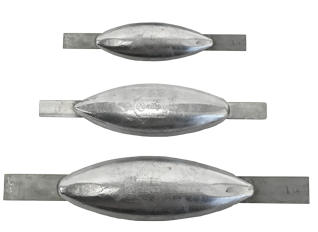Zinken lasstrip-anode, 203x120x40x25mm (0,55kg) - 9077400 - 9077400