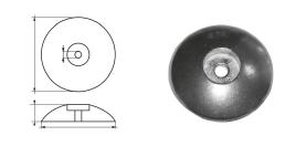 Zink Runde Ruderblattanode, &Oslash;70mm (0,3kg) - 9077900 1 - 9077900