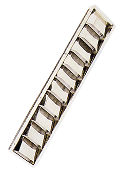 RVS Ventilatierooster 'Louvre', 505x89x27mm (inbouwmaten), 528x112mm (buitenmaten) - 9078132 - 9078132