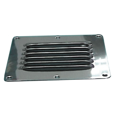 RVS Ventilatierooster 'Louvre', 127x115mm - 9078140 1 - 9078140