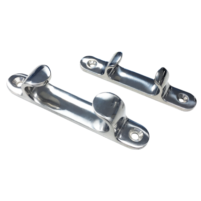 RVS Verhaalklamp, L=150mm, max. lijn &Oslash;19mm, boegmontage (prijs per paar) - 9078416 - 9078416