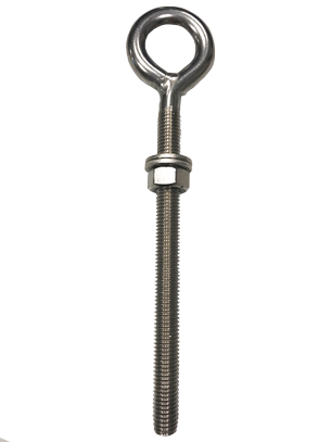 RVS ringbout (schroefoog) met vaste ring M-6, L=60mm - 9078420 - 9078420