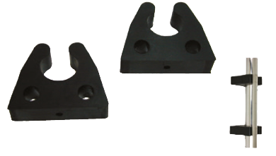 Gummi-Halter F&uuml;r Rohr, &Oslash;22-25mm, Schwarz (Per Paar) - 9078610 - 9078610