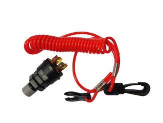 Noodstopschakelaar compleet met spiraalsnoer, voor in- & outboards - 9078626 - 9078626