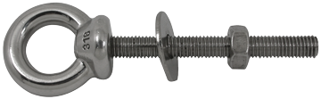 RVS ringbout (schroefoog), A=100mm, B=8mm, C=33mm, D=136mm - 9078730 - 9078730