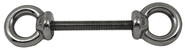 RVS dubbele ringbout (schroefoog), A=80mm, B=8mm, C=17mm, D=116mm - 9078735 - 9078735