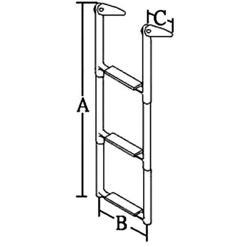 Niro Teleskopische Badeleiter, 3-Stufen Mit Kunststoff Bekleidet, Max. Rohr &Oslash;32mm - 9078800 1 1 - 9078800