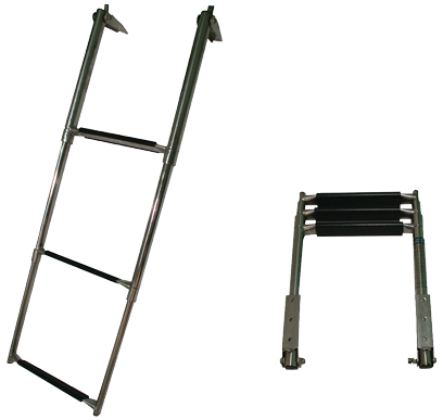 Niro Teleskopische Badeleiter, 3-Stufen Mit Kunststoff Bekleidet, Max. Rohr &Oslash;32mm - 9078800 1 - 9078800