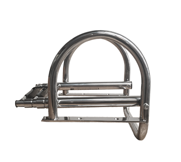 Stainless Steel Telescopic Bathing Ladder 'Prince' For Transform Platform; 2+1 Oval Steps - 9078802 01 - 9078802