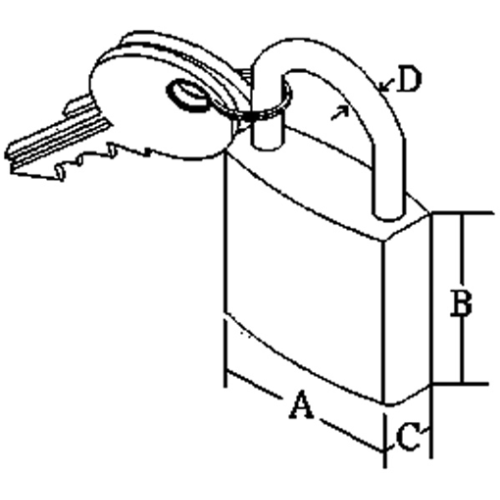 Messing hangslot met RVS beugel, afmetingen 40x33mm - 9078891 2 - 9078891