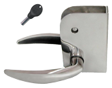 RVS Magnetische deurklink rechts met slot (zonder sluitplaat), deurdikte 16-18mm - 9078906 - 9078906