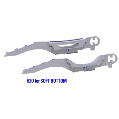 Hurley H2O Davit System 10" Mount Soft Bottom White w/foot plate to perm. mount to swim platform - 9084624 1 - 9084624