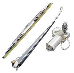 Complete ruitenwisserset model 'Charly', verstelbare parallelarm met RVS wisserblad - 9096993 - 9096993